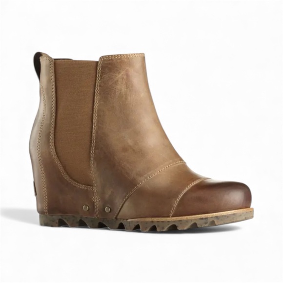 • Sorel • Lea Wedge Leather Casual Boot - Picture 1 of 10